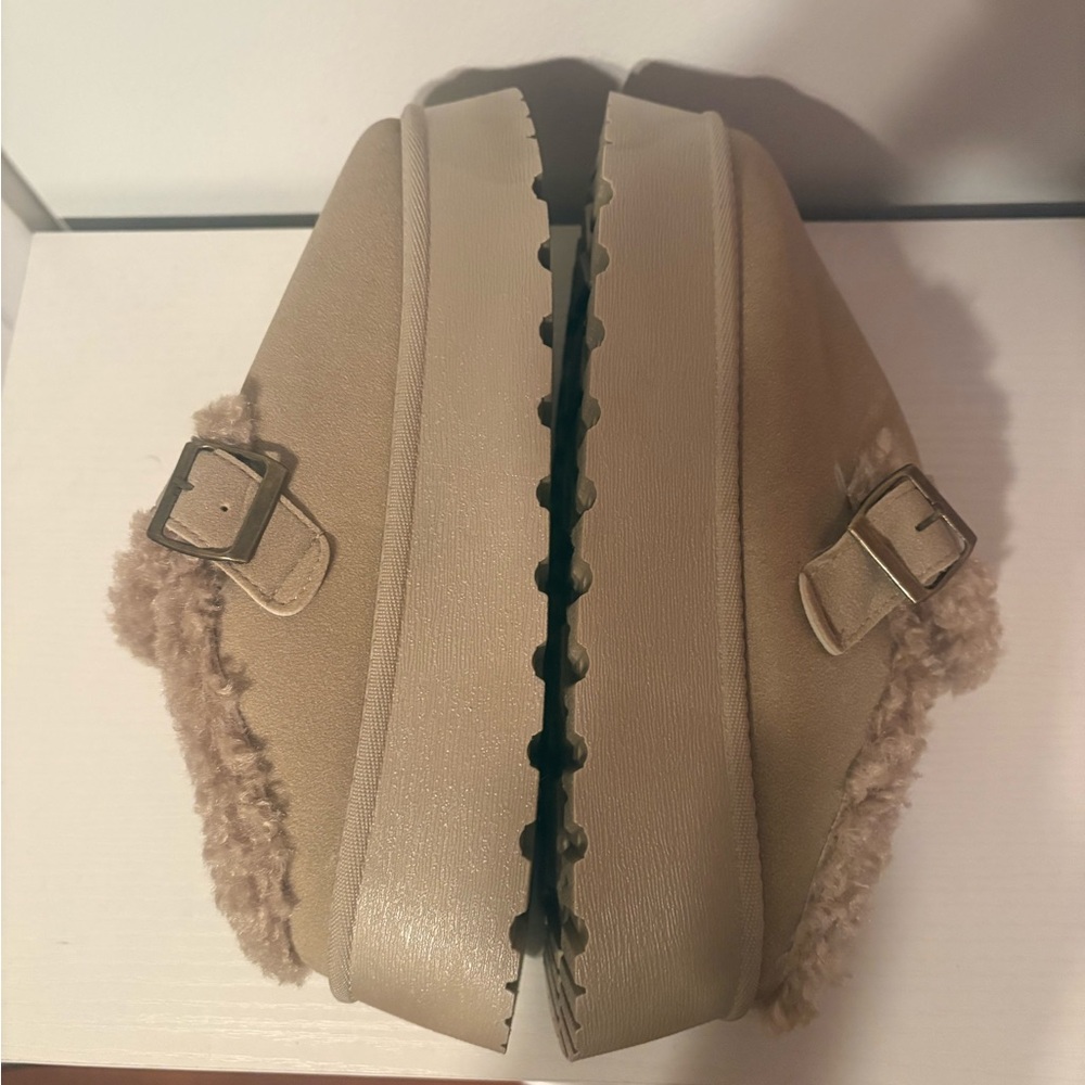 Cozy Beige Women's Shoes with Buckle - Picture 7 of 7